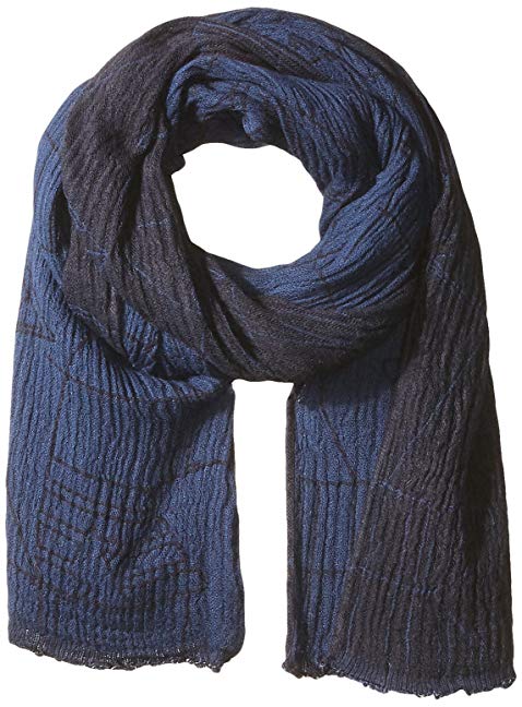 Armani Exchange Men's Viscose and Cotton Fabric Scarf with Abstract Detail