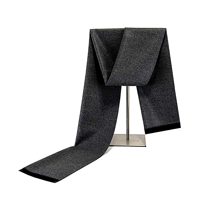 Ultra Soft Cashmere Feel Winter Scarf，Long Fashion Mens Winter Solid Color Scarf