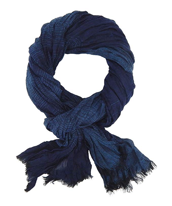 Ella Jonte mens scarf blue stripes casual-style