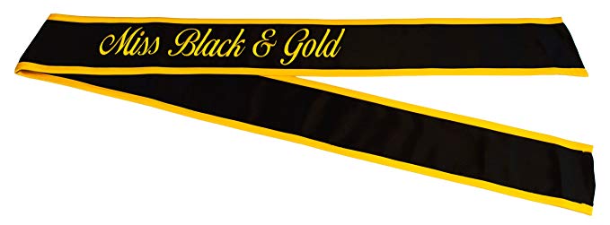 Miss Black & Gold Deluxe Pageant Sash