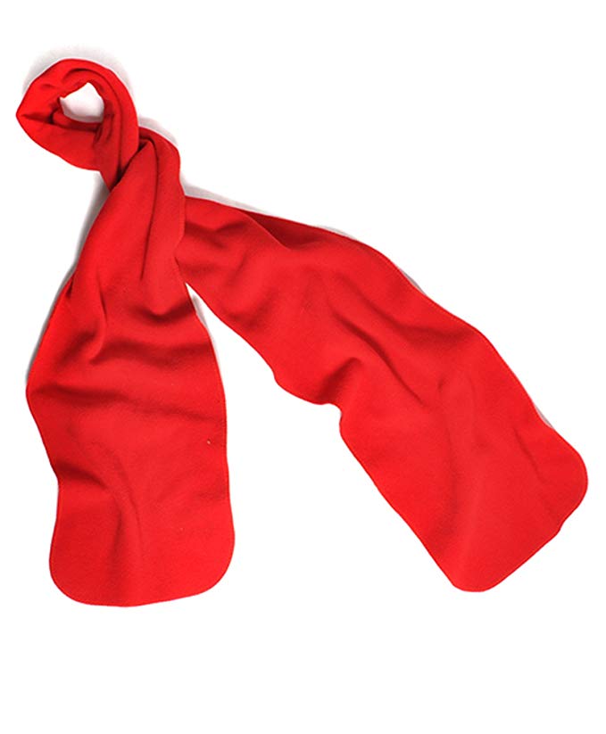 Solid Color 100% Polyester Fleece Unisex Winter Scarf