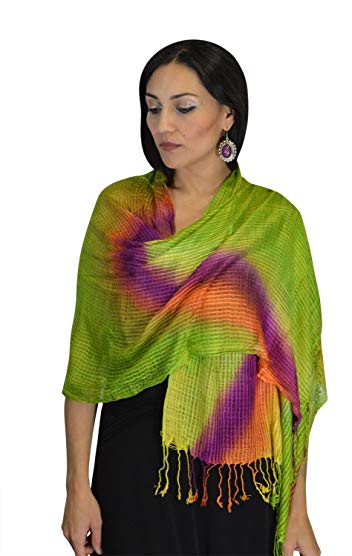 Moroccan Shoulder Shawl Breathable Cotton Oblong Head Scarf Silky Soft Exquisite Wrap