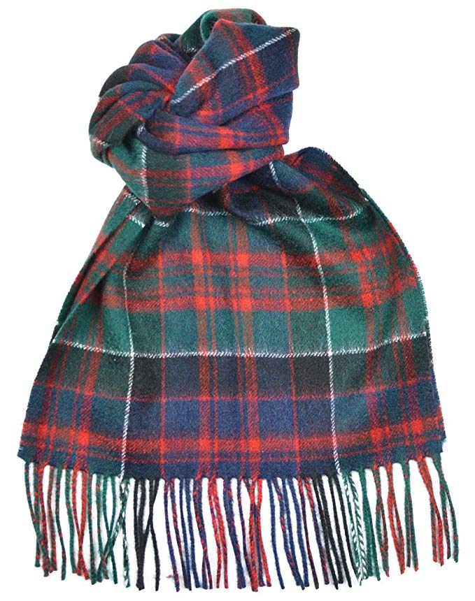 Lambswool Scottish Macdonald Of Clanranald Modern Tartan Clan Scarf Gift