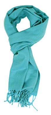 Love Lakeside-Men's Cashmere Feel Winter Solid Color Scarf Turquoise