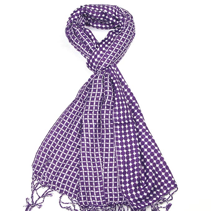 Lovarzi Check & Dot Scarf for Men and Women - Reversible mens and womens scarves
