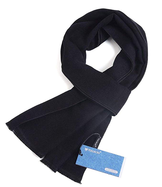 FULLRON Men Cashmere Scarf Silky/Warm - Cotton Scarves for Fall & Winter