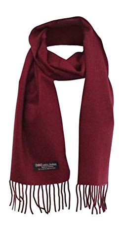 Memory Wear 100% Cashmere Plain Style Scarf, Super Soft - Wine Red