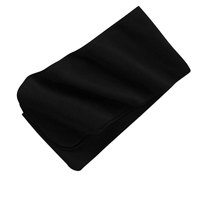 Extra Long Fleece Scarf, Color: Black, Size: One Size