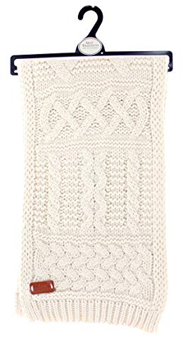 Cream Knit Style Scarf, Soft Warm And Cosy 50% Acrylic And 50% Polyester