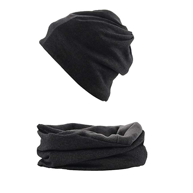 SWC store Neck Warmer Winter Cold Weather Face Mask Ski Neck Gaiter Hat Beanie Unisex,Dark Gray
