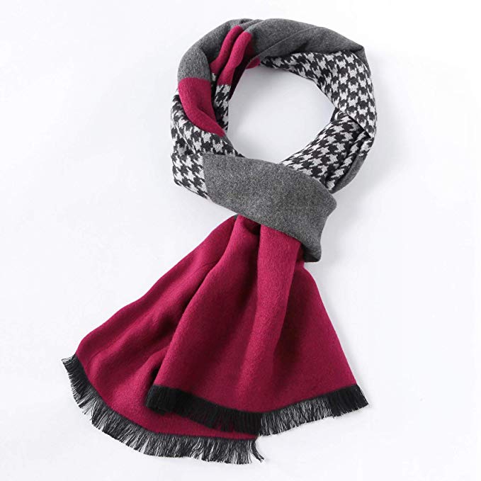 OUMUS Luxurious Ultra Soft Unisex Knit Winter Scarfs,Cashmere Feel Unique Design Selection Classic Scarf For Men Women