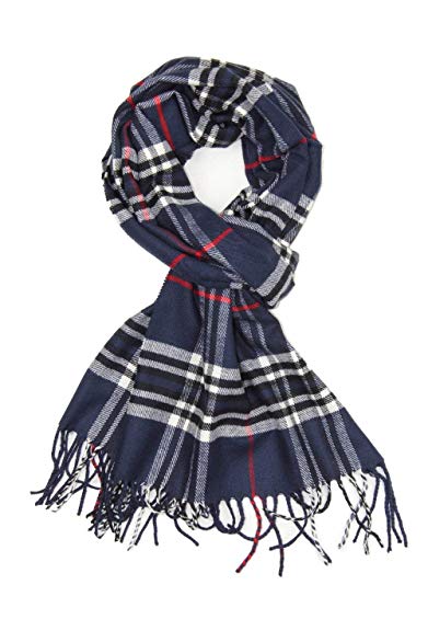 Classic Houndstooth Cashmere Feel Men's Winter Scarf