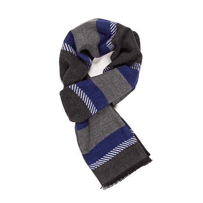 Scarf for Men: Reversible Elegant Classic Warm Cashmere Soft Scarves for Fall Winter