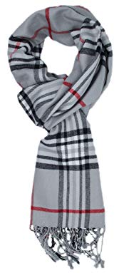 Wenseny Mens Scarves Winter Warm Classic Plaid Stripes Cashmere Feel Multiple Scarf
