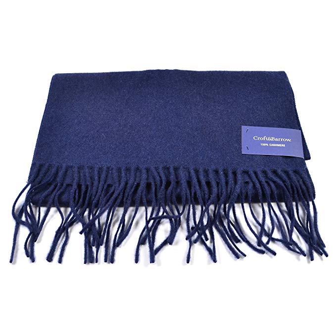 Croft & Barrow Solid Cashmere Fringed Ends Scarf for Men