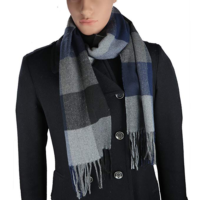 Cashmere-Feel Acrylic Winter Scarf For Men And Women In 8 Plaid Prints By Debra Weitzner