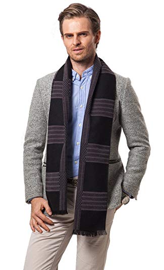 Runtlly Men's Luxurious Classic Cashmere Softness Comfortable Winter Scarf
