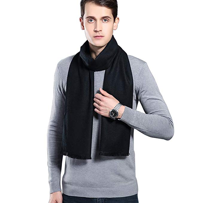 FRIDIROU Super Soft Winter Cashmere & Wool Blend Scarf for Men 70