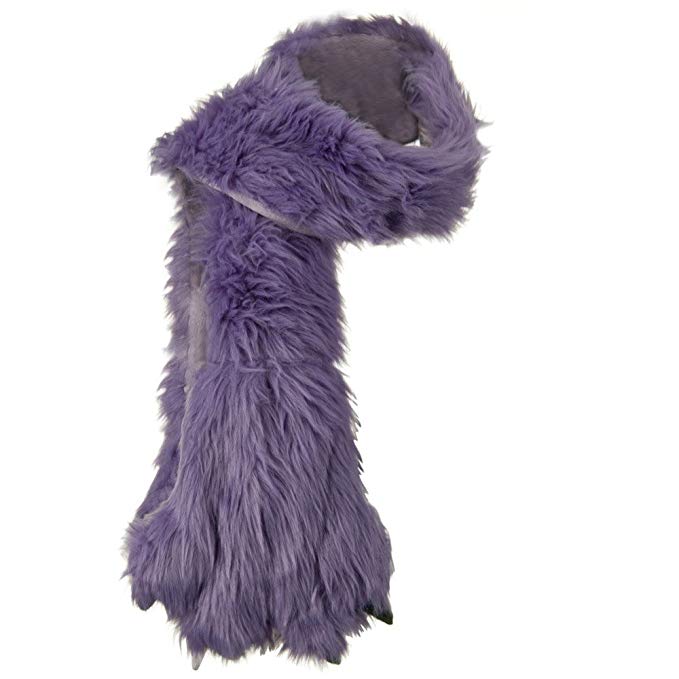 Critter Animal Faux Fur Scarf with Paw