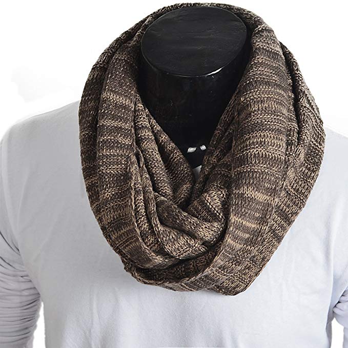 Chic Men Women Knit Winter Infinity Scarf Oversize E5001b