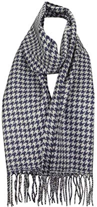 MINAKOLIFE Houndstooth Check Classic Cashmere Feel Men's Winter Scarf