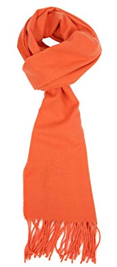 Love Lakeside-Men's Cashmere Feel Winter Solid Color Scarf (One, Terracotta)