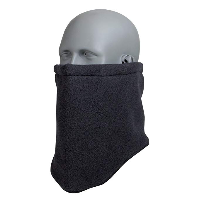 RefrigiWear Double Layer Thick Fleece Neck Gaiter with Adjustable Drawcord