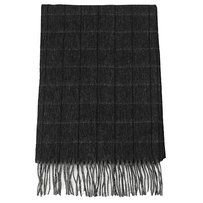 AROSA Men’s Soft and Luxurious 100% Pure Wool Long Winter Scarf, Premium Quality